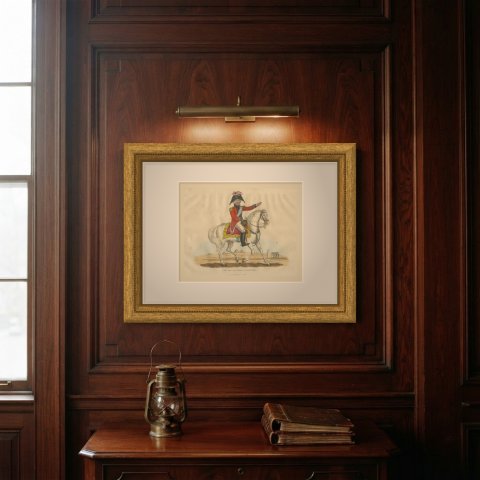 Sir Ralph Abercromby on Horseback Before the Pyramids of Egypt, 1816, shown framed on a wall