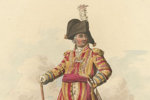 Yeoman of the Guard in Ceremonial Uniform, William Miller, London, ca.1805, close-up 2