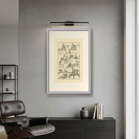 Roman Horsemen in Scale Armor, Trajan's Column and Theodosian Pillar, 1722, shown framed on a wall