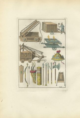 Hand-Colored Engravings of Chinese Military Equipment, Circa 1815, view 10