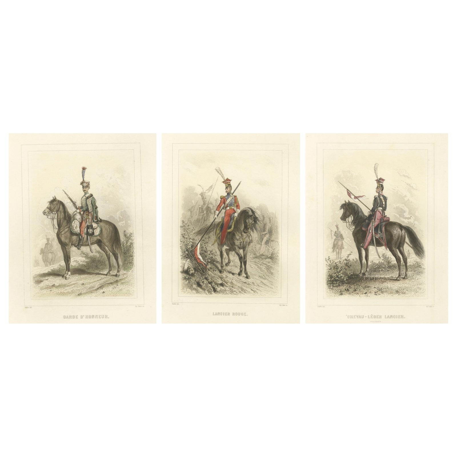 Napoleonic Cavalry Uniforms, Honor Guard, Dutch and Polish Lancers, 1859