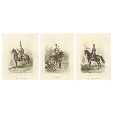 Napoleonic Cavalry Uniforms, Honor Guard, Dutch and Polish Lancers, 1859