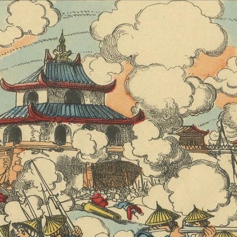 Prise de Sontay, an Épinal Print of a French Tonkin War Battle, 1883, close-up 3
