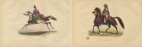 Japanese Cavalryman and General from 1844 in Wahlen's Historical Lithograph, view 4