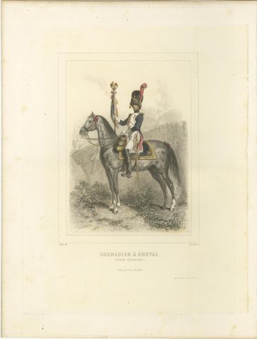 Napoleonic Guard Soldiers, Grenadier, Marine, and Standard Bearer, 1859, view 2