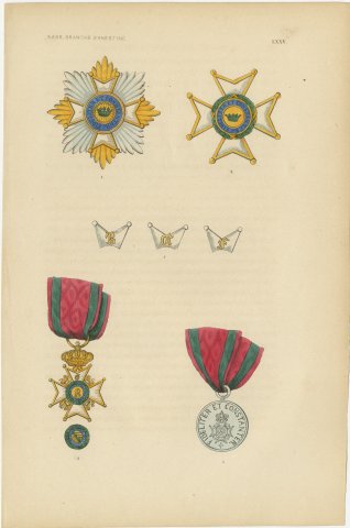 Saxony Ernestine Line, Saxe Ernestine House Order, Plate LXXV, 1844, view 2