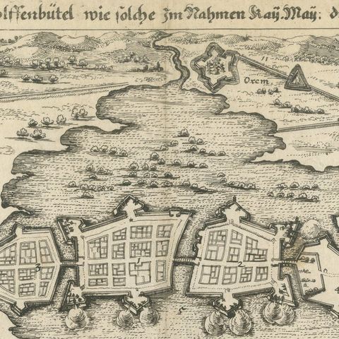 Siege of Wolfenbüttel, 1627, Merian Theatrum Europaeum Engraving, c.1635, close-up 3