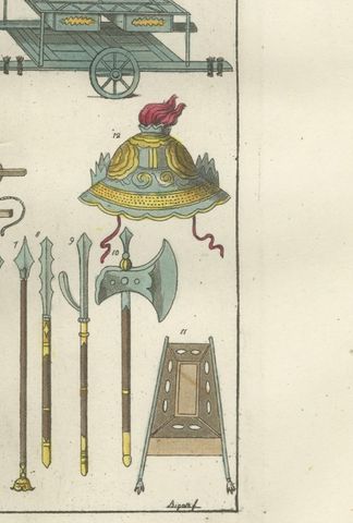 Hand-Colored Engravings of Chinese Military Equipment, Circa 1815, view 6