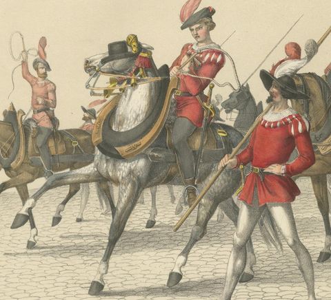 1855 Swiss Victory Parade, Captured Burgundian Cannons in Triumphal Procession, close-up 2