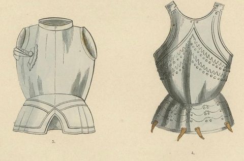 Armaments of Yore: A Study of Medieval Helmets and Armor, 1845, close-up 1