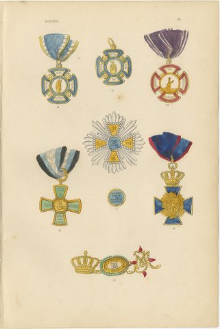 Orders of Bavaria, Order of Saint Michael and Other Crosses, Plate XI, 1844, view 2