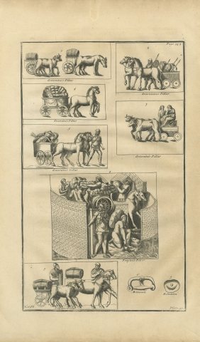 Roman Ox Carts and Baggage Wagons from the Columns, 1722, view 2