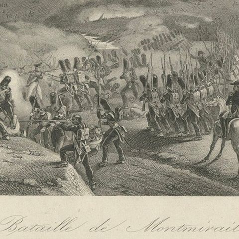 Battle of Montmirail, February 11, 1814, Iconic Napoleonic War Engraving, close-up 4