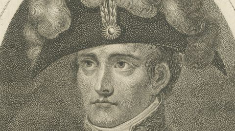 Napoleon I Portrait, Emperor of France, Stipple Engraving c.1815, close-up 1