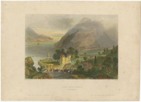 Antique Bosporus View with Beil-Gorod Fort, Bartlett Constantinople, ca.1839, view 2