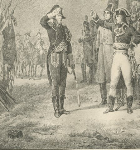 Battle of Saint George, Marmont and the Colors, Antique Madou Lithograph, 1827, close-up 3