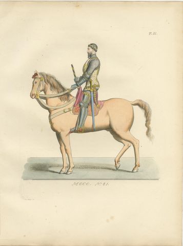 Medieval Italian Equestrian Figures & Tournament Judges, Bonnard 1860 Set, view 5