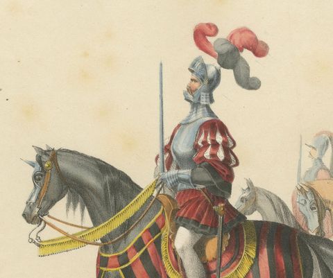 Swiss Cavalry Escort in Grand Parade, Bern’s Entry into the Confederation, 1855, close-up 2