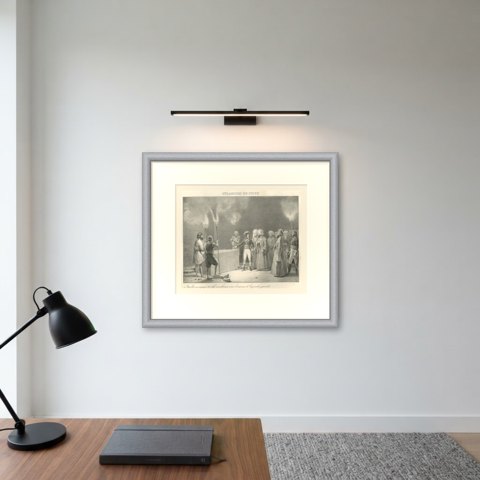 Inside the Great Pyramid of Giza, Egypt, Antique Madou Lithograph, 1827, shown framed on a wall