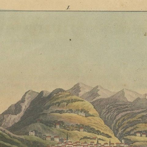 Views of Funchal and Fort Loo, Madeira, Hand-Colored Print from Bertuch, c.1800, close-up 3