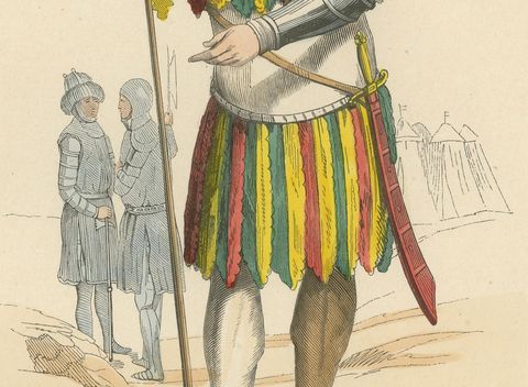 Martial Valour of an English Soldier in the Reign of Henry VI, Published in 1847, close-up 2