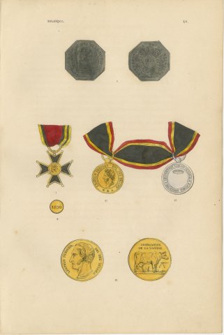Belgian Medals, Independence of 1830 and Leopold Medals, Plate XV, 1844, view 2