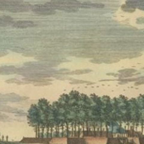 Antique Print of the Uitermeersesluis Fortress Seen from Weesp by Stoopendaal, close-up 2