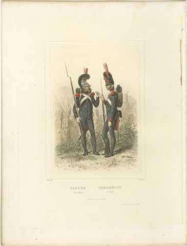 Napoleonic Infantry Soldiers, Sapper, Cannoneer, Voltigeur, Fusilier, 1859, view 2