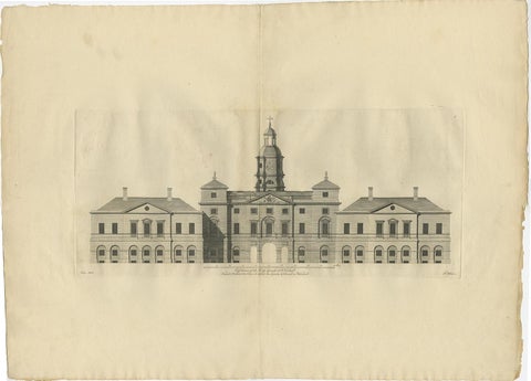 Antique Print of the Horse Guards at Whitehall, Westminster, London, ca.1770, view 2