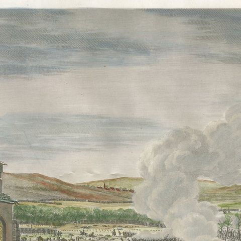 Napoleonic Wars, Battle of Eylau 1807, Hand-Colored Engraving, close-up 3