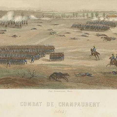 Antique Print of the Battle of Champaubert 'circa 1860', close-up 1