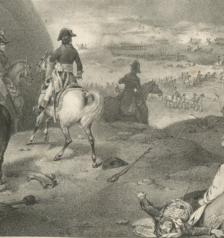 Battle of Mondovi, Piedmont Routed, Antique Madou Lithograph, 1827, close-up 3