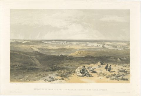 Crimean War Lithograph Collection: Eight Views of Sevastopol Surroundings, 1855, view 6