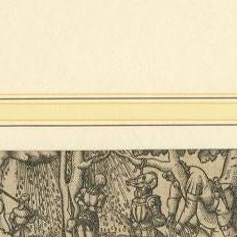 German Antique Print of a Military Scene, circa 1600, close-up 1
