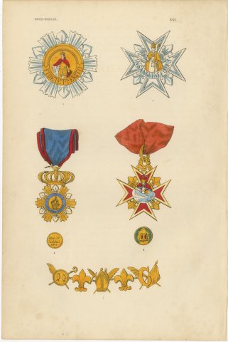 Orders of the Two Sicilies, Saint Januarius and Saint Ferdinand, Plate XXI, 1844, view 2