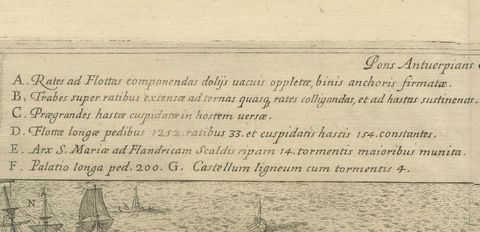 The Duke of Parma's Pontoon Bridge in The Siege of Antwerp, 1632, close-up 2