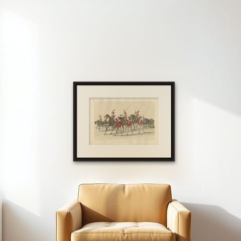 1855 Swiss Victory Parade, Captured Burgundian Cannons in Triumphal Procession, shown framed on a wall