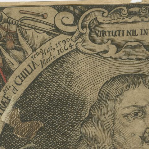 Reinhold de Rosa, Military Commander, Original Antique Engraving, circa 1660, close-up 3