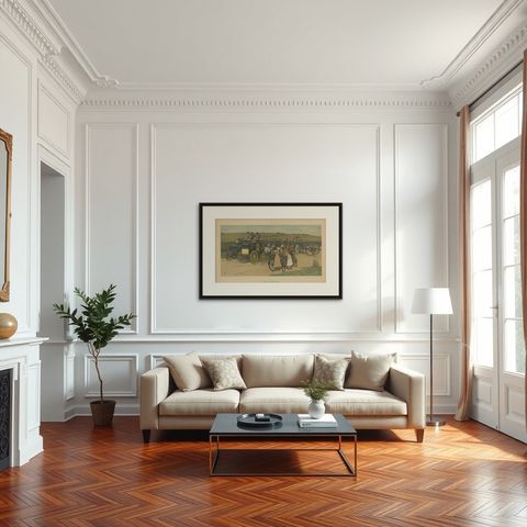 Antique Military Print of a Troop Manoeuvre by C.E. Clifford, 1901, shown framed in a room