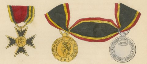 Belgian Medals, Independence of 1830 and Leopold Medals, Plate XV, 1844, close-up 2