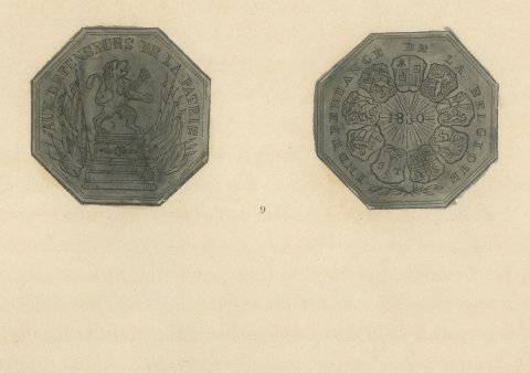 Belgian Medals, Independence of 1830 and Leopold Medals, Plate XV, 1844, close-up 1