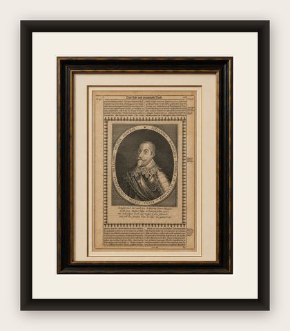 Johann Banér, Swedish General of the Thirty Years’ War, Engraving, 1640, shown framed