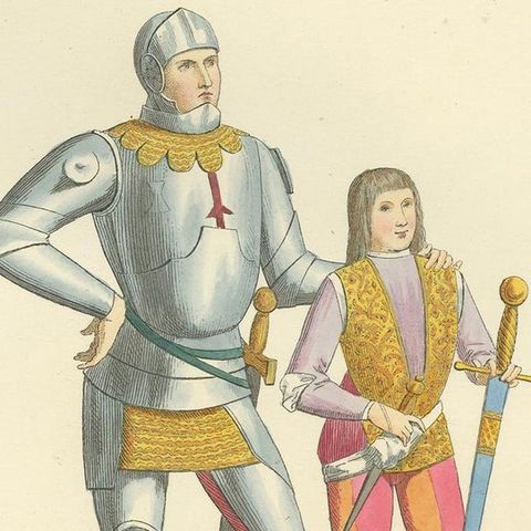 Antique Print of Italian Soldiers, 15th Century, by Bonnard, 1860, close-up 2