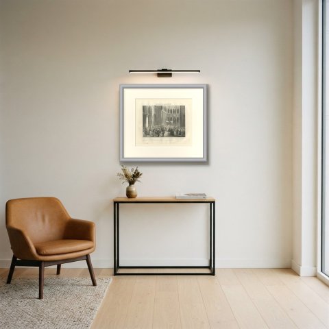 Restoration of Religion, Concordat Proclaimed, Antique Madou Lithograph, 1827, shown framed in a room