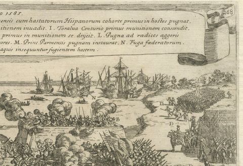 Siege and Struggle: The Kauwensteinse Dike in the Eighty Years' War, 1647, close-up 1