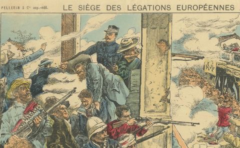 A Boxer Rebellion Scene, Siege of the European Legations, Épinal, 1900, close-up 2