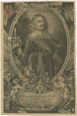 Reinhold de Rosa, Military Commander in Armor, Copper Engraving, circa 1670, view 2