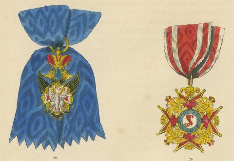Orders of Russia, White Eagle and Saint Stanislaus Insignia, Plate LXVII, 1844, close-up 2