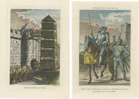 Set of 2 Antique Military Prints by Grose '1812', view 2