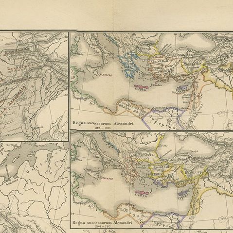 The World After the Battle of Corupedium: Hellenistic Kingdoms Map, 1880, close-up 3